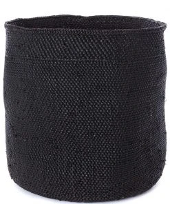 Swahili African Modern Iringa Baskets - Solid Black Home Goods 2 Swahili African Modern Iringa Baskets - Solid Black Home Goods