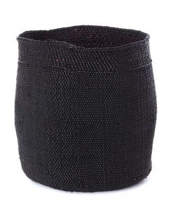 Swahili African Modern Iringa Baskets - Solid Black Home Goods 3 Swahili African Modern Iringa Baskets - Solid Black Home Goods