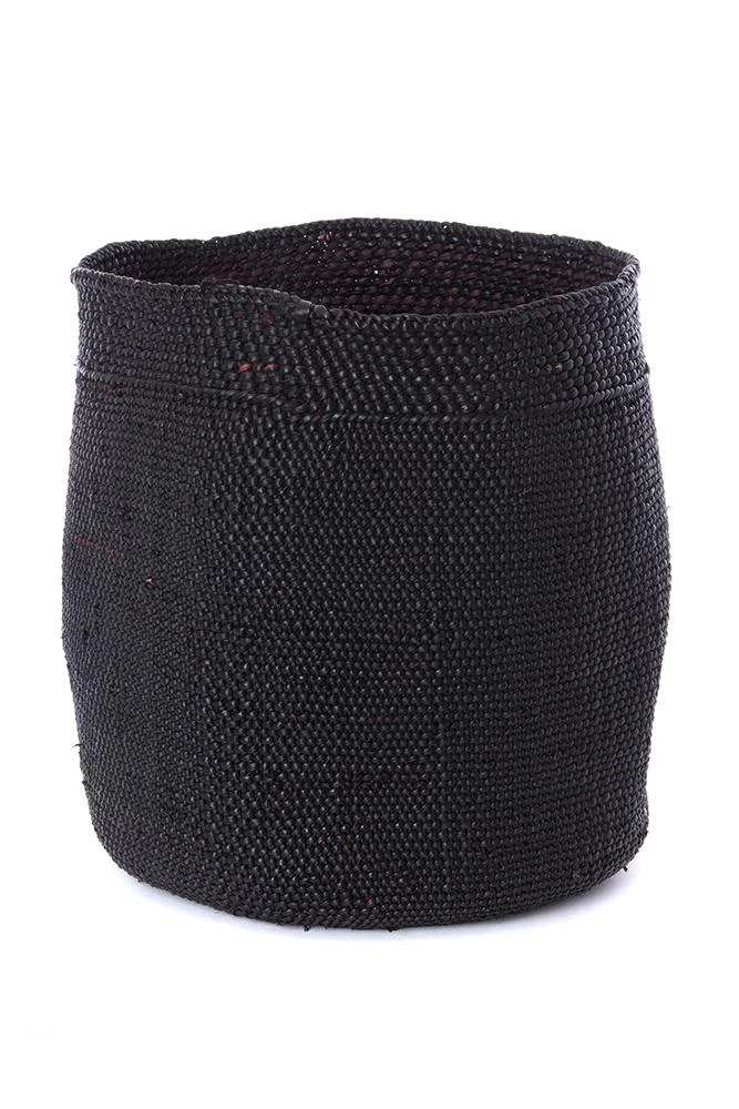 Swahili African Modern Iringa Baskets - Solid Black Home Goods Swahili African Modern Iringa Baskets - Solid Black Home Goods