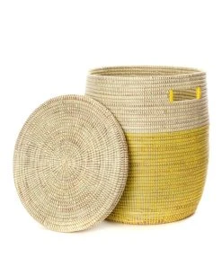 Swahili African Modern Lemon Dipped Hamper Basket Best Sellers