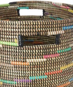 Swahili African Modern Sable Swirl Flat Lid Storage Basket Home Goods 2 Swahili African Modern Sable Swirl Flat Lid Storage Basket Home Goods