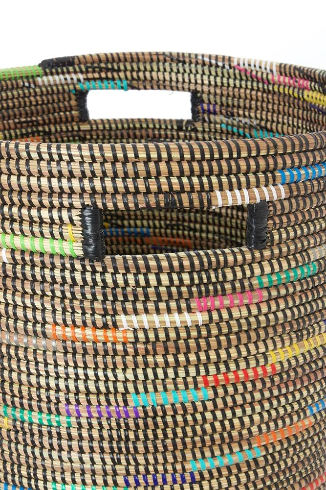 Swahili African Modern Sable Swirl Flat Lid Storage Basket Home Goods Swahili African Modern Sable Swirl Flat Lid Storage Basket Home Goods