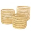 Swahili African Modern Home Goods Lace Weave Basket Bin Set
