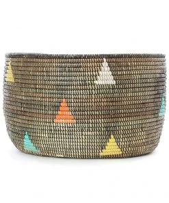 Swahili African Modern Baskets Teranga Triangles Knitting Basket