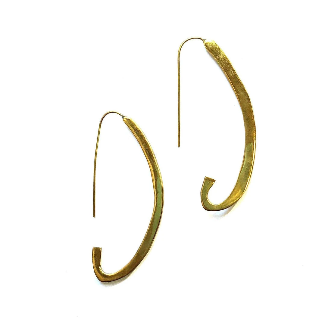 Swahili Coast Design Jewelry Crescent Earrings Swahili Coast Design Jewelry Crescent Earrings