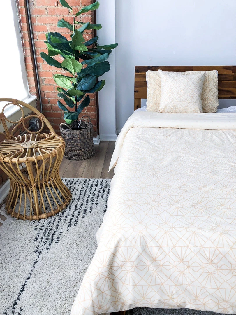 Symbology Best Sellers Reversible Duvet Cover - Cream + Tan Symbology Best Sellers Reversible Duvet Cover - Cream + Tan