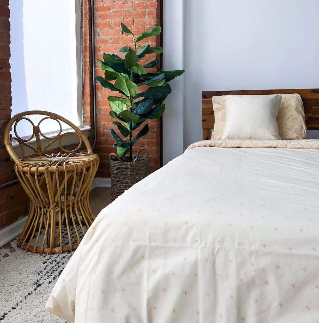 Symbology Best Sellers Reversible Duvet Cover - Cream + Tan Symbology Best Sellers Reversible Duvet Cover - Cream + Tan