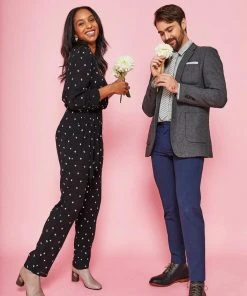 Symbology Baby Cacti Wrap Jumpsuit - Black + Ivory Clothing 2 Symbology Baby Cacti Wrap Jumpsuit - Black + Ivory Clothing