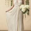 Symbology Floral Embroidered Dress - Cream + Silver Special Occasion