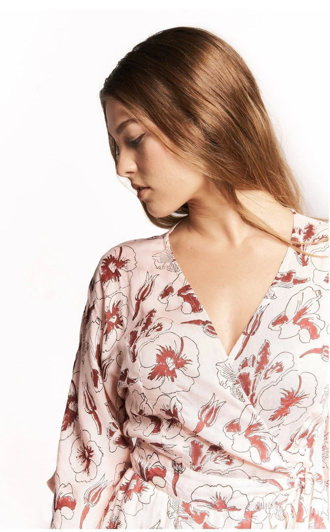 Symbology Hibiscus Flower Wrap - Rose + Berry Symbology Hibiscus Flower Wrap - Rose + Berry