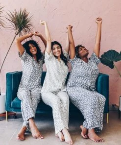 Symbology Best Sellers Modal Leopard Pajama Set - Cream + Sage 9 Symbology Best Sellers Modal Leopard Pajama Set - Cream + Sage