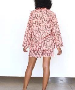 Symbology Best Sellers Leopard Pajama Set - Blush + Berry
