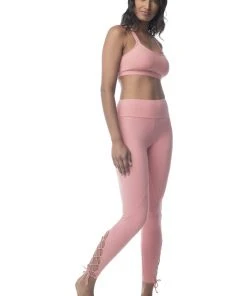 Synergy Organic Clothing Sale Lace Up Legging Pant - Mauve