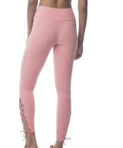 Synergy Organic Clothing Sale Lace Up Legging Pant - Mauve