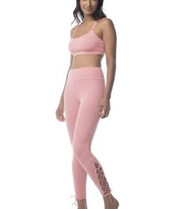 Synergy Organic Clothing Sale Lace Up Legging Pant - Mauve