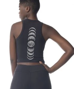 Synergy Organic Clothing Moon Phases Elevate Tank Top - Black
