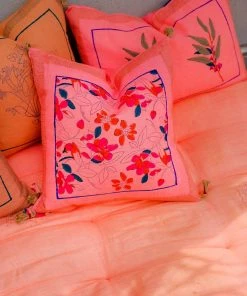 Soil To Studio Teejan Linen Throw Pillow Cover - Bright Pink 2 Soil To Studio Teejan Linen Throw Pillow Cover - Bright Pink