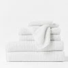 Coyuchi Temescal Ribbed Towels - Alpine White Home Goods