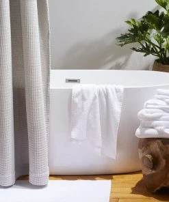 Coyuchi Temescal Ribbed Towels - Alpine White Home Goods