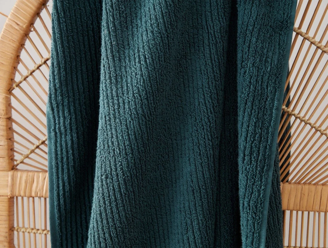 Coyuchi Best Sellers Temescal Ribbed Towels - Deep Ocean Coyuchi Best Sellers Temescal Ribbed Towels - Deep Ocean