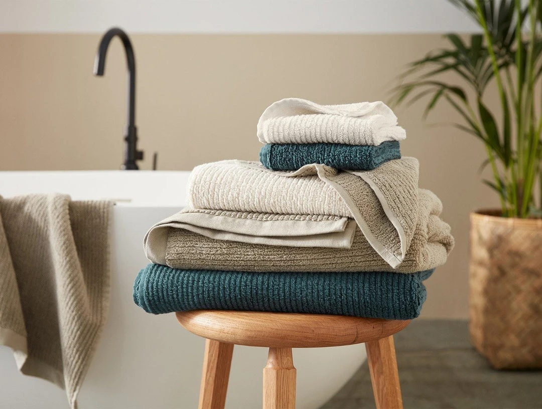 Coyuchi Best Sellers Temescal Ribbed Towels - Deep Ocean Coyuchi Best Sellers Temescal Ribbed Towels - Deep Ocean
