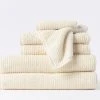 Coyuchi Temescal Ribbed Towels - Undyed