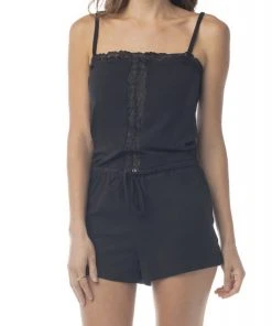 Synergy Organic Clothing Tencel Sleep Romper - Black