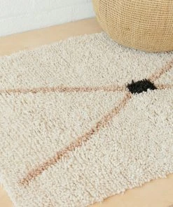 Territory Design Home Goods Exis Wool Shag Rug - Cream