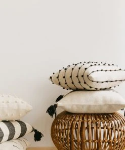 Territory Design Loops Throw Pillow Cover - Black Home Goods