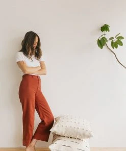 Territory Design Loops Throw Pillow Cover - Cream