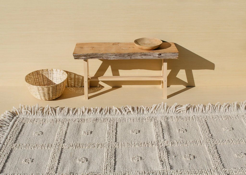 Territory Design Temo Wool Rug - Cream Home Goods Territory Design Temo Wool Rug - Cream Home Goods