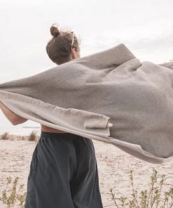 Territory Design Tunisian Beach / Bath Towel - Black Home Goods