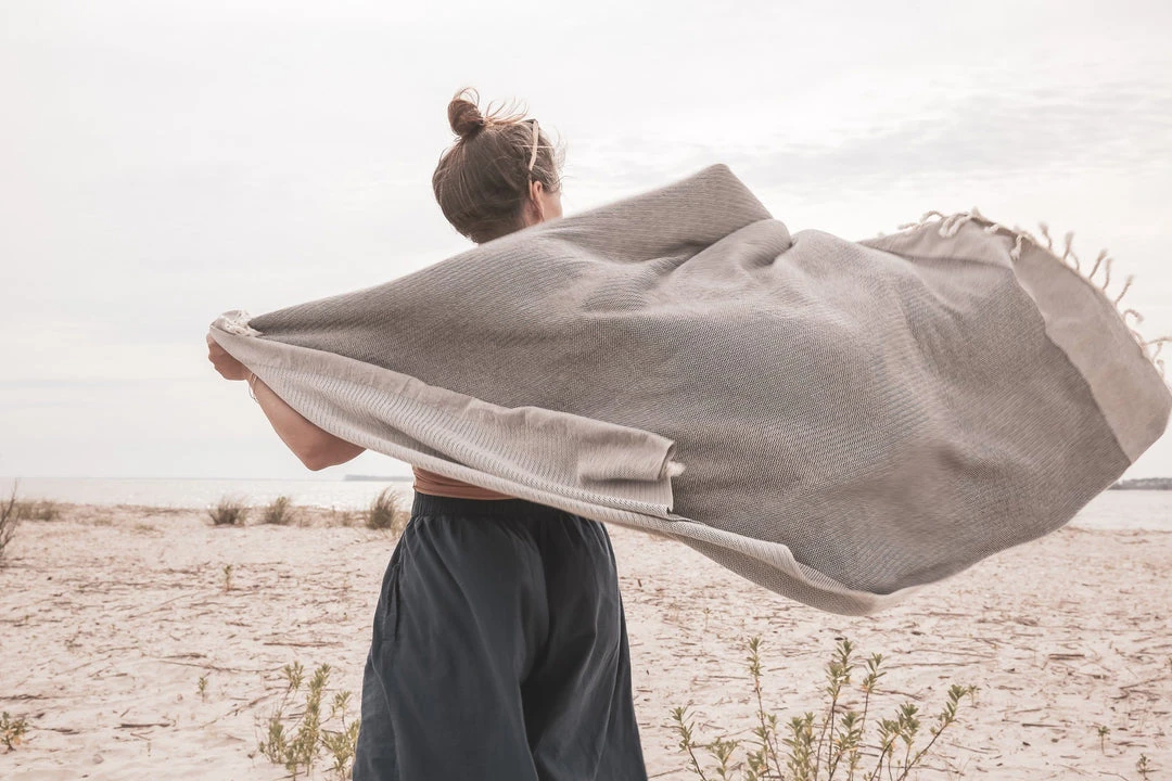 Territory Design Tunisian Beach / Bath Towel - Black Home Goods Territory Design Tunisian Beach / Bath Towel - Black Home Goods