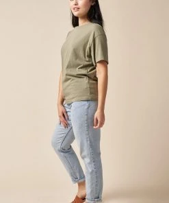 The Standard Stitch Boxy Crew - Sage