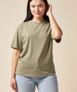 The Standard Stitch Boxy Crew - Sage