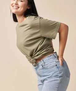 The Standard Stitch Boxy Crew - Sage