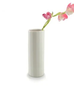 The Bright Angle Bloom Porcelain Vase - Silk White