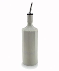 The Bright Angle Elixir Porcelain Olive Oil Bottle - Smoke Gray Home Goods