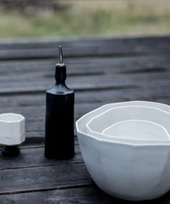 The Bright Angle Elixir Porcelain Olive Oil Bottle - Smoke Gray Home Goods