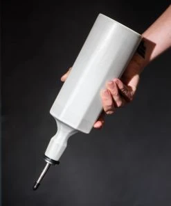 The Bright Angle Elixir Porcelain Olive Oil Bottle - Smoke Gray Home Goods