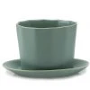 The Bright Angle Home Goods Native Porcelain Planter - Rosemary Green