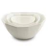 The Bright Angle Porcelain Nesting Bowl Set - Silk White Home Goods