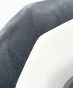 The Bright Angle Porcelain Nesting Bowl Set - Mica Black