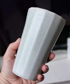 The Bright Angle Porcelain Pint Cup - Smoke Gray