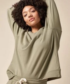 The Standard Stitch College Sweatshirt - Sage Made In USA
