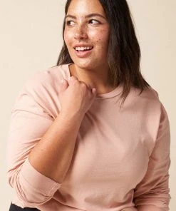 The Standard Stitch Long Sleeve Tee - Pale Pink