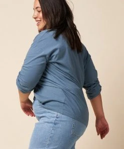 The Standard Stitch Clothing Long Sleeve Tee - Stone Blue