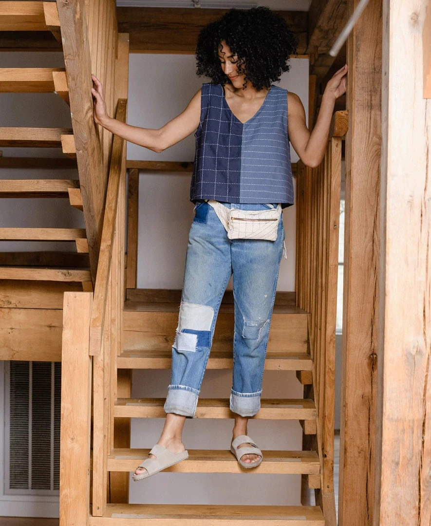 Anchal Clothing Two-Tone Crop Tank Top Anchal Clothing Two-Tone Crop Tank Top