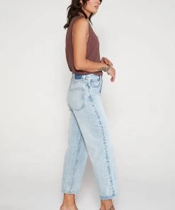 ÉTICA New Arrivals Tyler Vintage Straight Crop Jeans - Pebble Beach