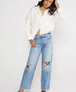 ÉTICA Tyler Vintage Straight Crop Jeans - Sandstorm New Arrivals